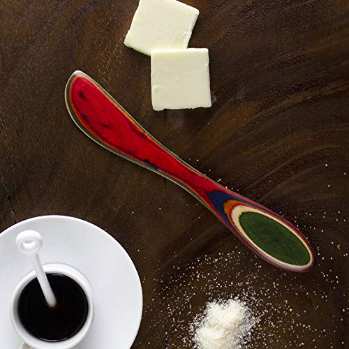 Totally Bamboo Baltique Marrakesh Collection Cheese Spreader Knife In Colored Birch Wood #TOP1