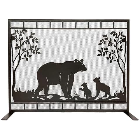 BestGiftEver Bear and Cubs Fireplace Screen Cover