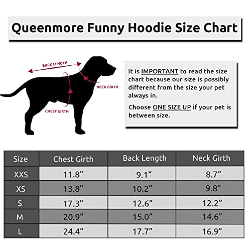Queenmore Dog Costume, Bunny Rabbit Hoodie Fleece Lining Cold Weather Clothes For Small Dogs And Cats Black, X-Small #TOP4