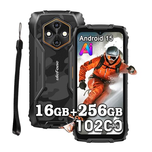 Ulefone Rugking 4 Pro Movil Irrompible 4G, 16GB+256GB/2TB Android 15 Teléfono Móvil Resistente, 48MP+8MP,10200mAh, 6,56