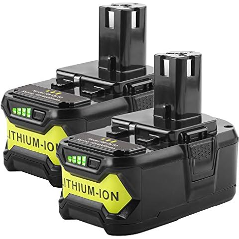 TREE.NB 18V 6.0AH Li-ion Battery Replacement for RYOBI One+ RB18L25 RB18L50 P108 P107 P104 P780 (2 Pack) Cover