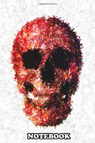 Notebook: Red Skull Illustration By J P Voodoo , Journal for Writing, College Ruled Size 6" x 9", 110 Pages