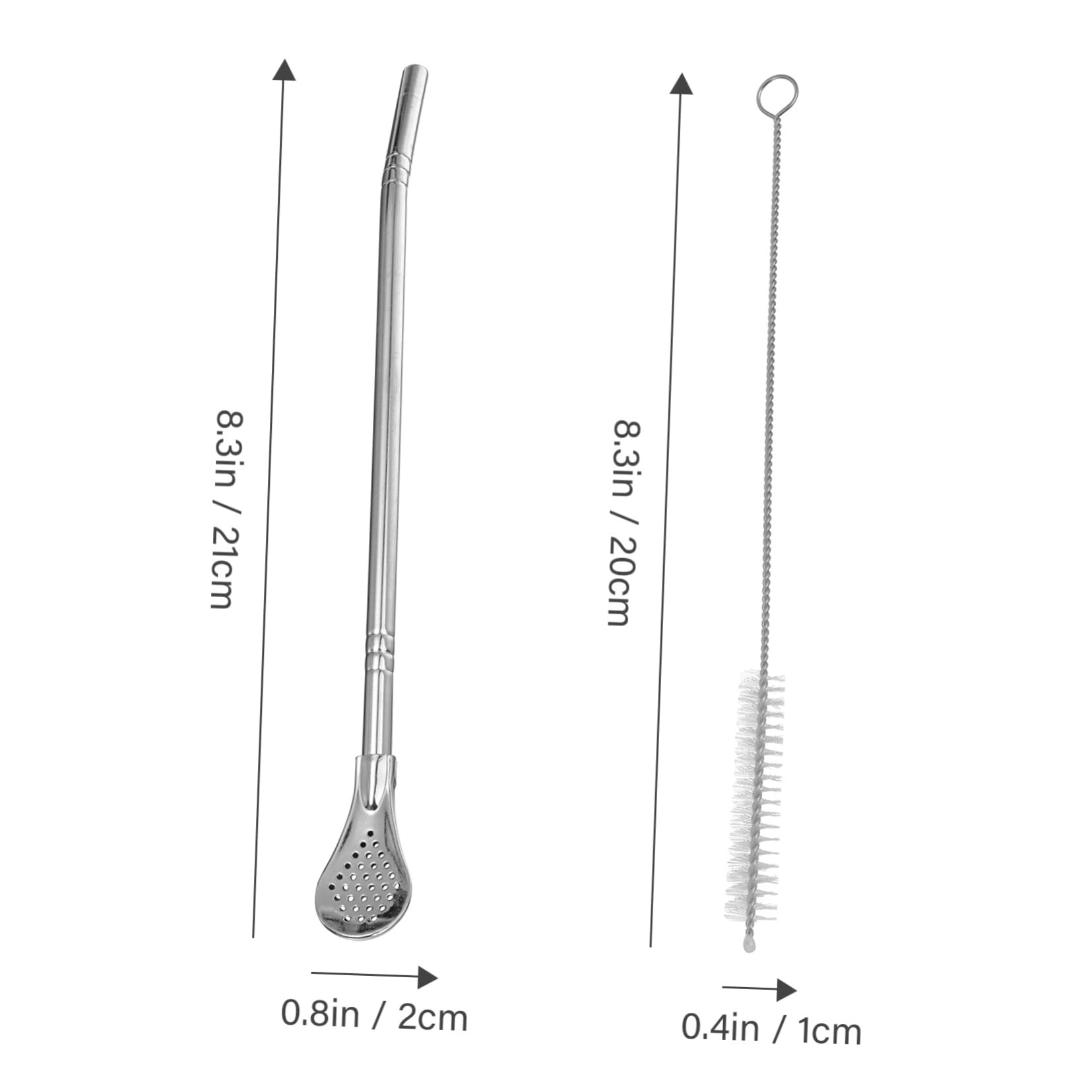 Cabilock Tea Infuser Strainer Straw Reusable Stainless Steel Stirrer Straw for Loose Leaf Te