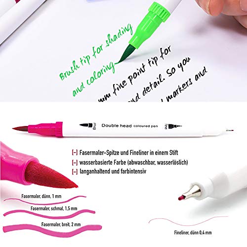 YaToy - Set di pennarelli con due punte di diverso...