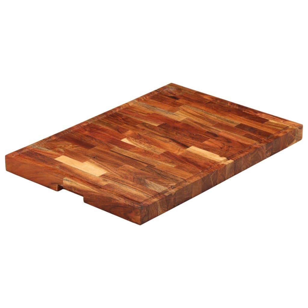 INLIFE Schneidebrett 60x42x4 cm Massivholz Akazie,Heim & Garten,Küche & Esszimmer,Küchenhelfer & -utensilien,Schneidebretter,Braun,9.05 KG,376055