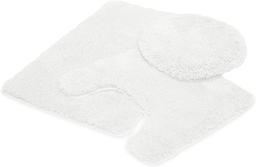 Miniatura 14 de Kids Zone Home Linen Juego de alfombras de baño de 3 piezas, color azul aguamarina sólido, alfombras de baño, juego de baño, alfombras súper suaves