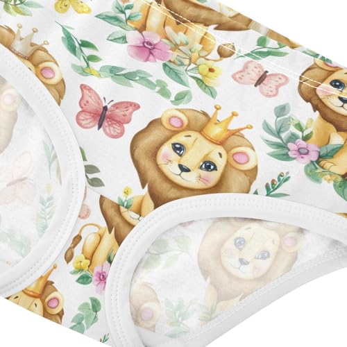 Joisal Fun Toddler Girls Underwear 2t Cotton Panties for Girl Cute Lions Crowns Flower Kids Undies Briefs4