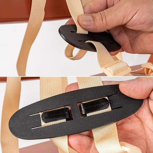 Hochstuhl 5-Punkt Gurtsystem, 1 Set, kompatibel mit Hauck, Stokke Tripp Trapp, Roba, uvm., in Beige, Gurt mit Brustclip, verstellbarer Kinderhochstuhl Sicherheitsgurt, Hochstuhlgurt 5 Punkte System