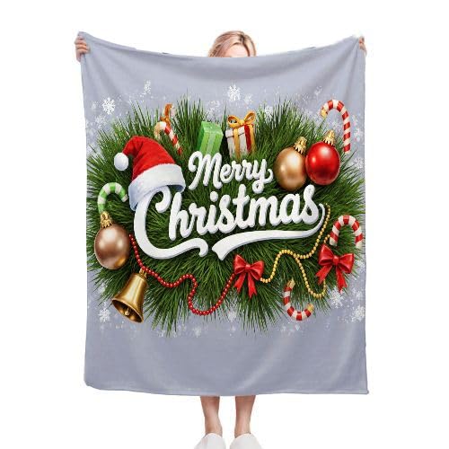 Vorezytaz Mantas Cama 180-240x260 cm - Tema Navideño, Estampado Ecológico, Dimensiones Generosas, Familias Numerosas, Salones Espaciosos, Alfombras de Juego | 240x260 cm_5714