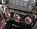 iJDMTOY 3pcs Red Anodized Aluminum AC Climate Control Turner Ring Covers Compatible with Volkswagen MK6 Golf GTI Jetta