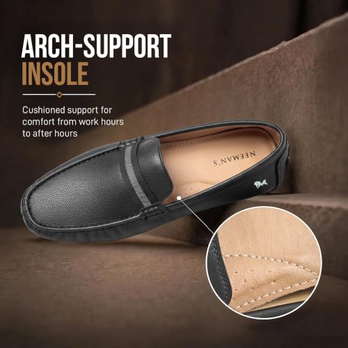 Neeman's All Purpose Loafers for Men, Black - Image 5