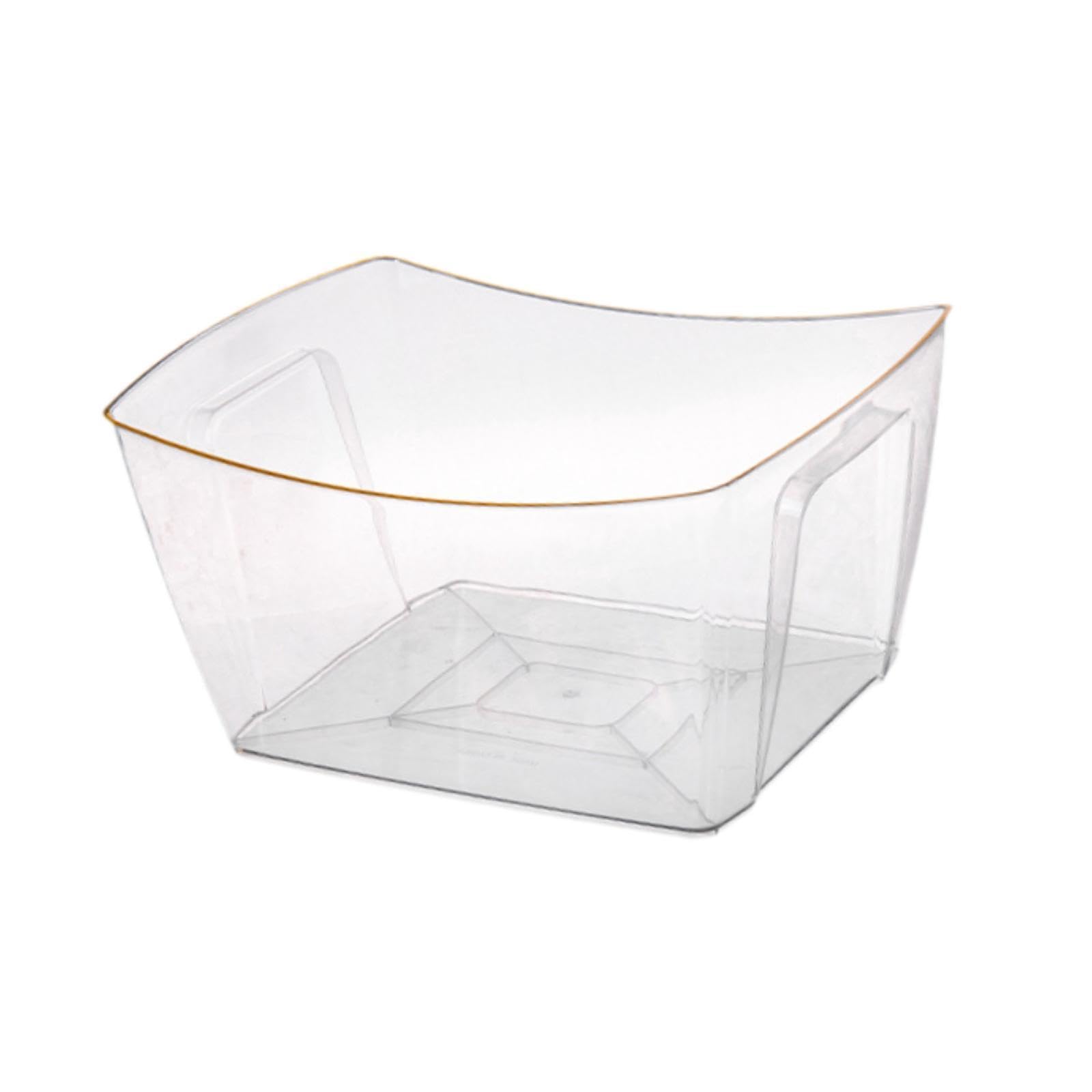 Seau à Glace pour Les Fêtes, Seau à Champagne, Seau à Glaçons Baignoire de Rangement Transparent Légère avec Baignoire à Bière à Poignée pour Les Boissons à La Bière Au Champagne, Côté Or 18l