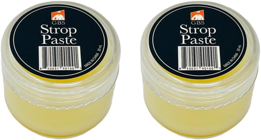 G.B.S Leather Strop 30ml Conditioning Paste Professional Hone and Sharpen Your Shaving Razor, Blade, Knives, Cutlery and Tools- Leather Restoring Balm (Pack of 2)