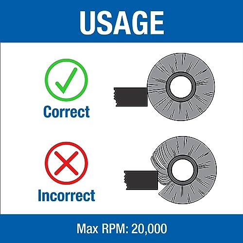 Mercer Industries 186520 4 Inch X 1/2 Inch X 5/8"-11 Knot Wire Wheel,.020 Stainless Steel Wire thumb #5