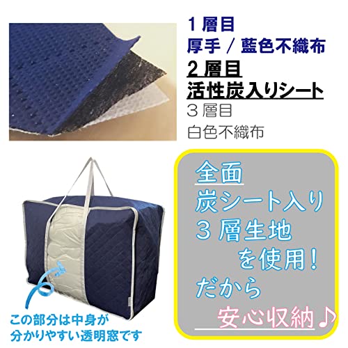 イニコライフ ふとん 収納袋 シングル - ダブルサイズ兼用 の商品画像 3