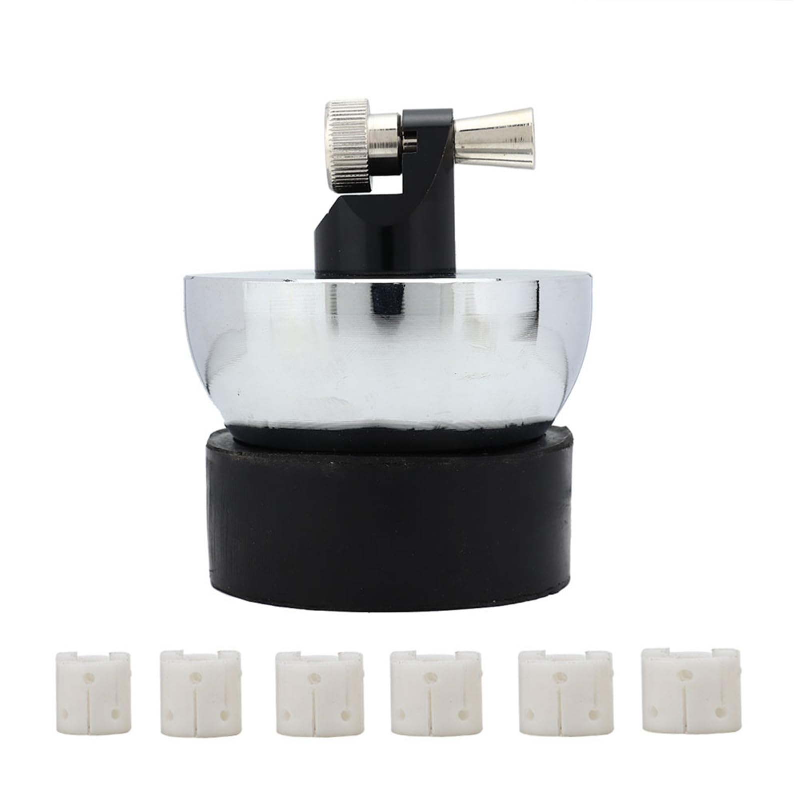 WAHEWUD Kit de herramientas de abrazadera de fijación de anillo profesional para fabricación de joyas con troqueles redondos intercambiables y Base estable tipo B E Juego de accesorios (Estilo B)