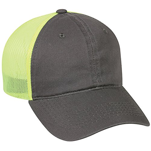 Outdoor Cap Standard FWT-130 Charcoal/Neon Yellow, Youth