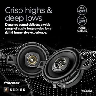 PIONEER A-Series Plus TS-A709 2.75" 2-Way Speakers (Pair) – 600W Max, Balanced Sound + Smooth Treble, Great Stock Replacement, Easy Installation