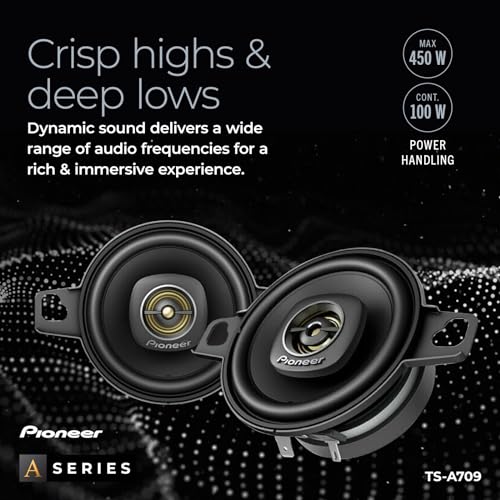 Pioneer TS-A709 A Series 2-3/4” 2-Way, 450 W Max Power, 16mm Tweeter – Coaxial Speaker (Pair), Black by PIONEER - Image 4