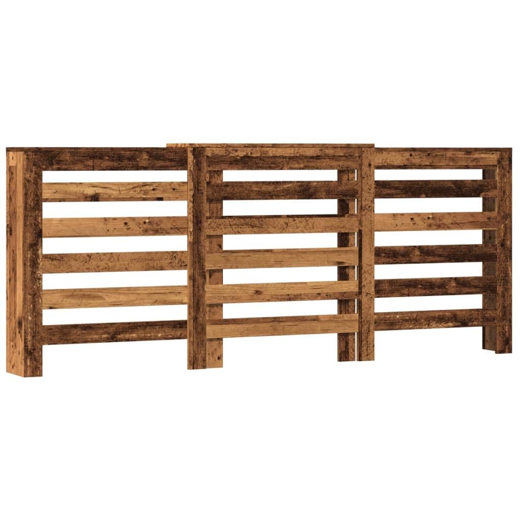 vidaXL Radiator Cover Old Wood 205 x 21.5 x 83.5 cm Engineered Wood