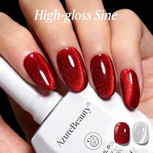 Image of AZUREBEAUTY Translucent Silver Cat Eye Magnetic Gel Nail Polish 18ML | Magnetic Moonlight Shimmer Soak Off UV /LED Gel Polish, Silver Reflective Color for Nail Art, DIY Manicure & Salon Use