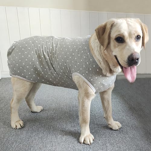 Image of Recovery Suit Post Surgery for Large Medium Dog, Spay Recovery Suit for Male and Female Dogs, Post Surgery Dog Onesie, Substitute E-Collar & Cone (Gray-3XL)