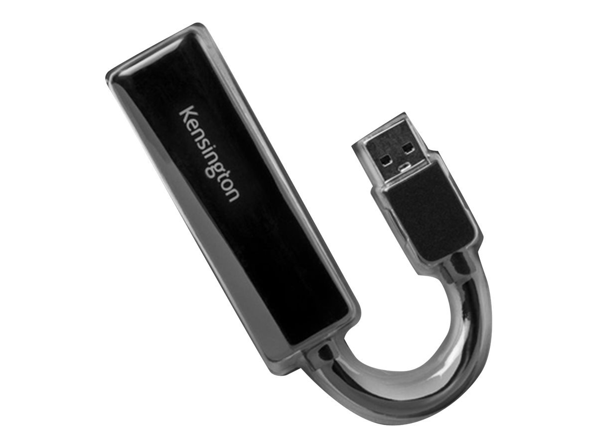 Kensington Adattatore da USB-A a Ethernet UA0000E, Nero, K33981WW