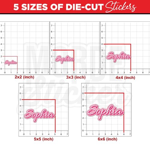Mordesticker MORDESTICKER2023 Custom Name Sticker Decal Personalized Name Stickers 90S Cute Aesthetic Die-Cut Waterproof Vinyl Sticker For Laptop Water Bottle Phone Case Decor Decal Stuff Gift Idea Boy Girl Adults Kid thumb #3