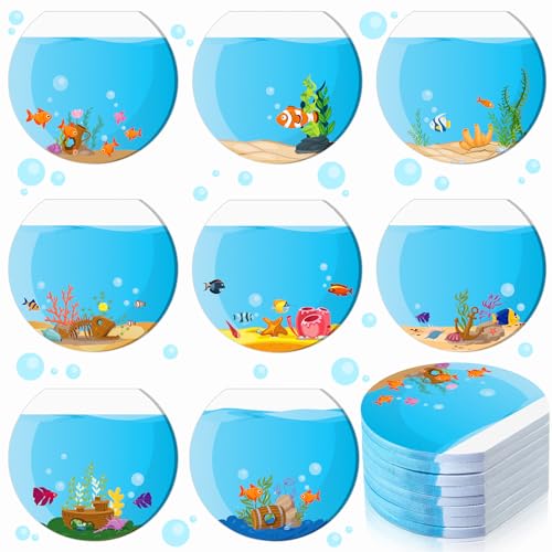 Estune LAN-ESTUNE-2426 8 Pcs Plant Theme Cute Fishbowl Note Pad Color Sticky Funny Note Pad List Stylish Practical Cute Notepads cover