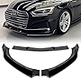 HK5 3 Pieces Front Bumper Lip Spoiler Splitter Side Body Kit Trim Protection Compatible with 2017 2018 Audi A5 Sportback Coupe, B9 Model Bumper Only (Painted Black)
