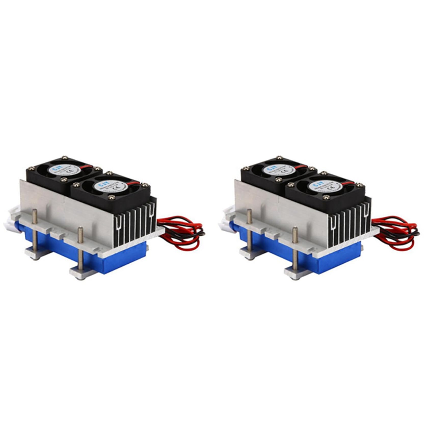 Hndhbfgrt 2X 144W Thermoelectric Peltier Refrigeration Cooler 12V Semiconductor Air Conditioner Cooling System DIY Kit