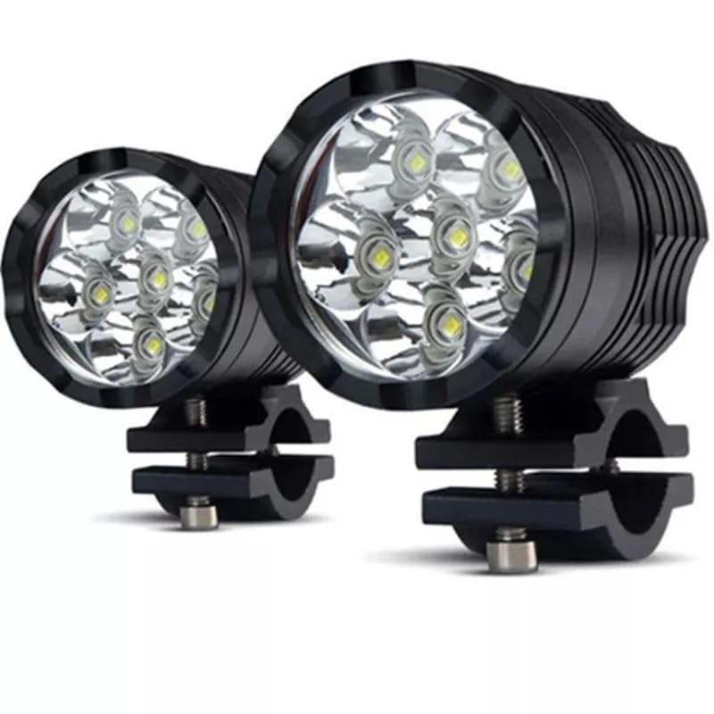 Antibrouillards longue portée 12V 6 LED pour phare de moto