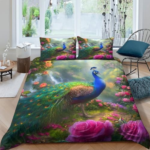 Housse de couette 200x200 microfibre parure de lit 3D effet eau pour garçons filles - 4