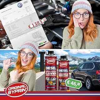 SYPRIN Pulitore Iniettori Diesel, ottimizza e pulisce iniettori, ugelli di iniezione, filtri antiparticolato Diesel, Dpf - additivo 1x500ml