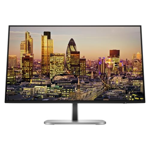 Image of HP Series 5 Pro 27-inch 527pf Full HD (1920 x 1080) LCD IPS Monitor, 2-Pack, DisplayPort, USB Hub Bundled with Desk Mount Dual Monitor Stand