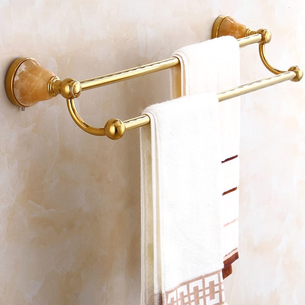 asdchZen Gold Towel Rack, Bathroom Bathroom Copper Pendant, Towel Rack, European Towel Rail