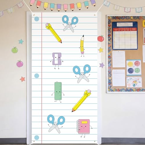 Décoration de porte de salle de classe Hahafelt carnet de composition