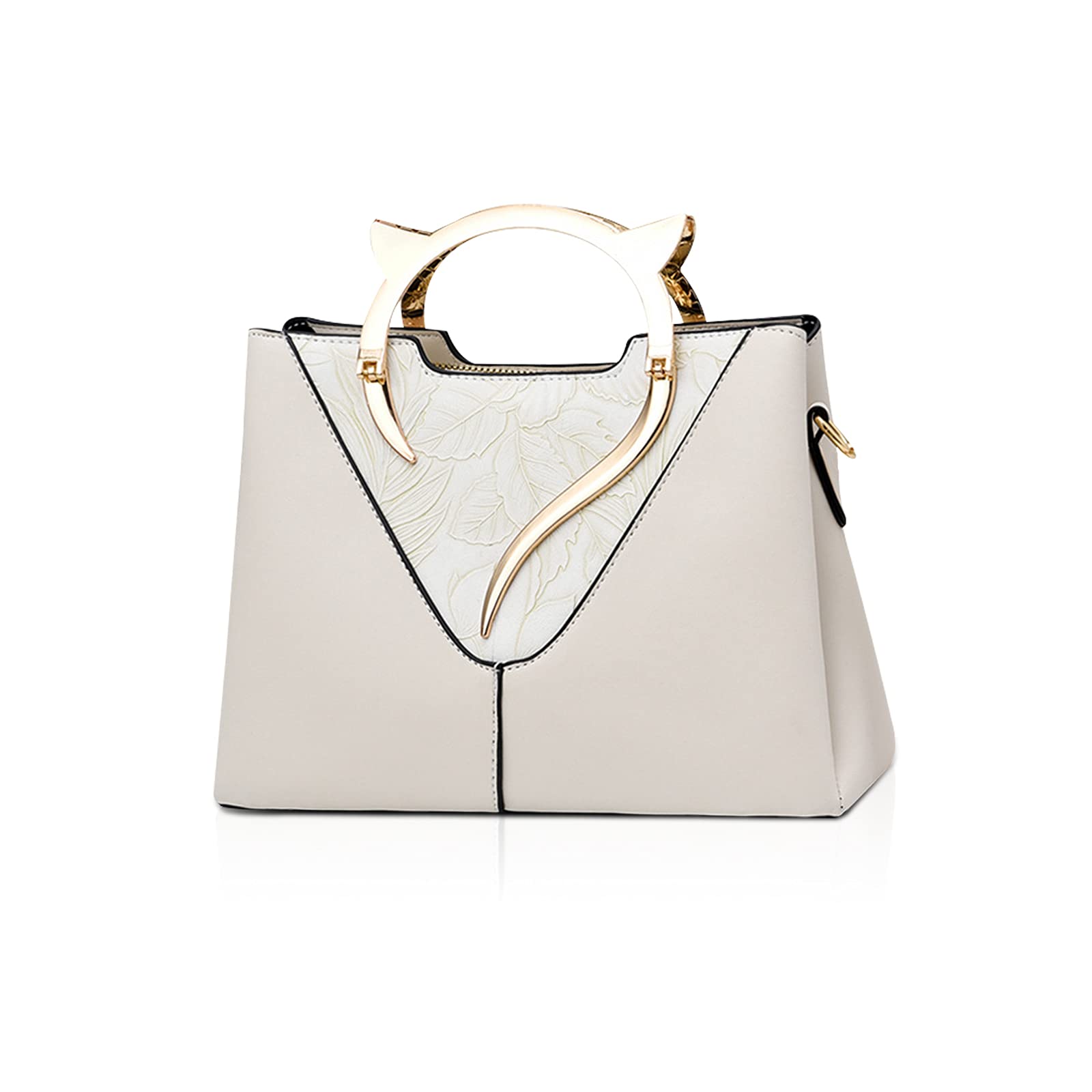 NICOLE & DORISElegant Small Handbag with Chic Cat Shaped Handle Fashion Women's Shoulder Bags with Adjustable Shoulder Strap