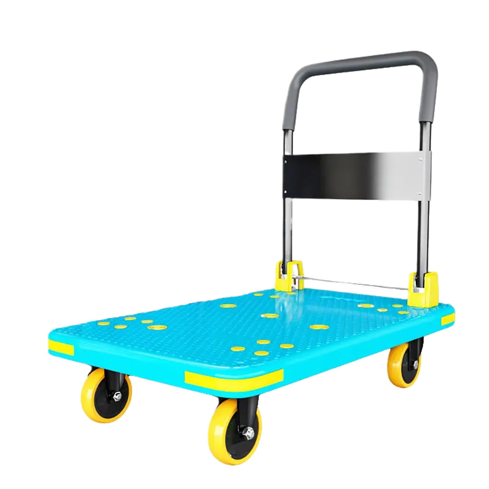 LKLNKVL Handcart, With Swivel Wheels, 400kg/880lbs Load Capacity, Easy to Store, Suitable for Home and Commercial Use(Blue)