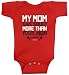 Threadrock Baby Boys' My Mom Can Squat More Than Your Mom Infant Bodysuit 6 Months Red