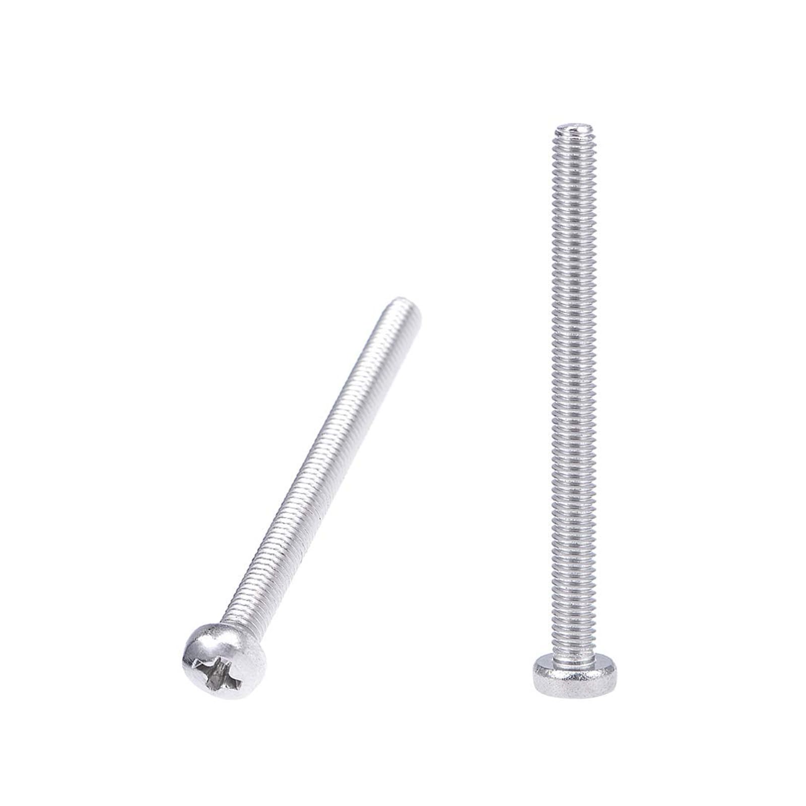 MACHSWON M3x35mm Machine Screws Pan Phillips Cross Head Screw 304 Stainless Steel Round Head Cross Screw Fasteners Bolts 30Pcs