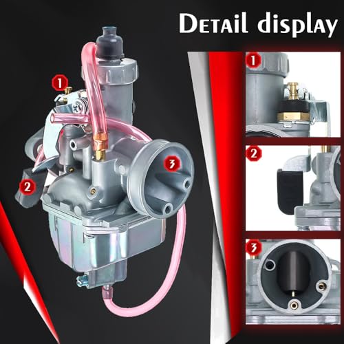 Image of 26mm VM22 Carburetor for Predator 212cc Honda GX160 GX200 196cc CT200U KT196 Moto Mini Bike and Go Kart 6.5HP Engine with 38mm Air Filter,Intake Manifold,Main Jets(Silver)