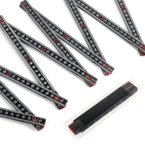 Image of UNIFAMILY Fuel Tank Measuring Stick 10 Fold to 78 inch, Wooden Oil Tank Measuring Stick, Oil Tank Gauge Measuring Stick, Folding Measuring Stick Ruler for Oil Tank (1PCS Wooden Measuring Stick)