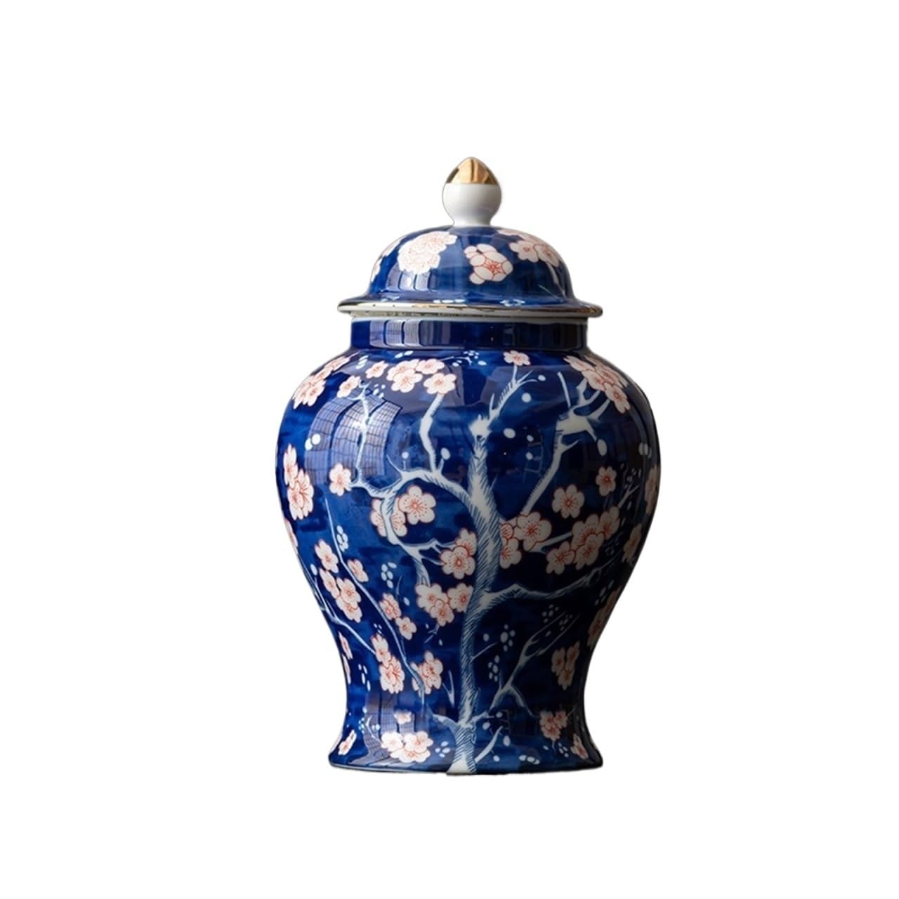 LYGSWDB Słoik na cukier Retro chiński słój na herbatę ceramiczny szczelnie zamknię słoik domowy niebiesko-biały wazon skórka mandarynki Pu'er czarna herbata przebudzenie dzbanek na herbatę
