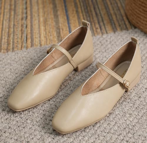 Women's Mary Jane Shoes for Women Low Heels Dress Shoes Pumps Square Toe Ankle Strap Dressy Mary Janes Pump Shoes4