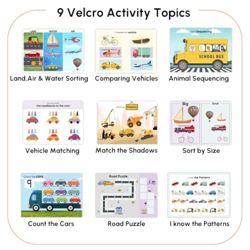 Image of Curious Cub Montessori Busy Book On Modes Of Transport |Toddler Busy Binder for 2-5 Yrs | Activity Binder, Quiet Book |Educational Toys For 2 Year Old