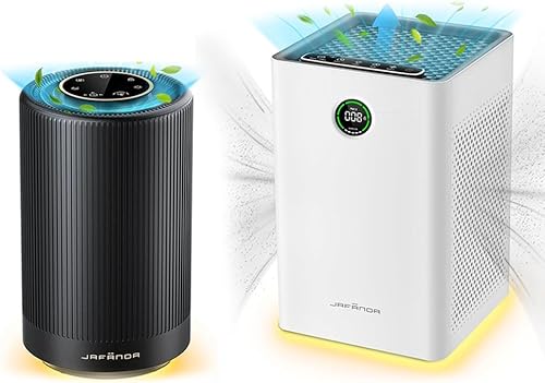 2 purificadores de aire Jafända para el hogar, dormitorio, filtro Hepa de hasta 450 pies cuadrados, uno para casa habitación grande de hasta 1190