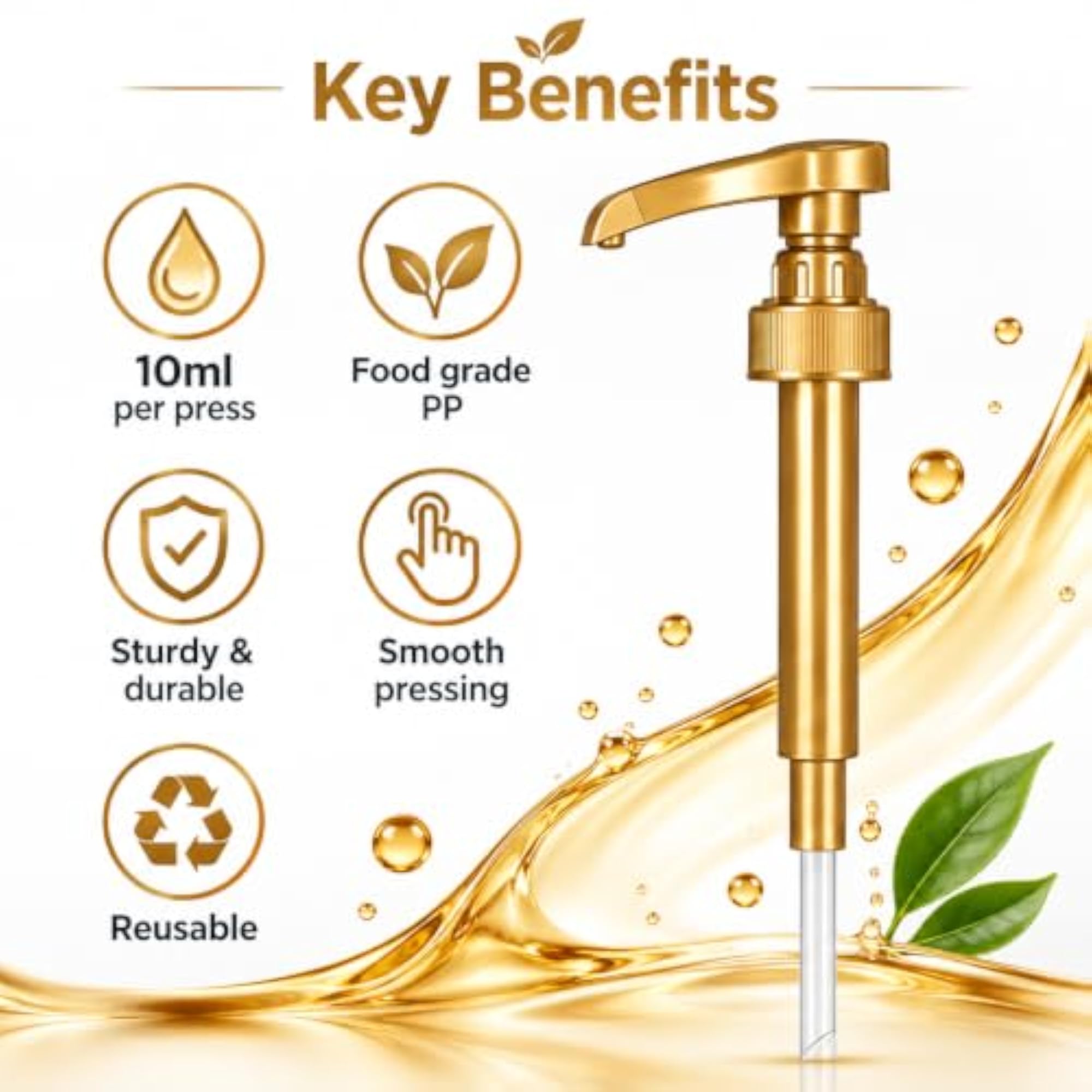 9 Pcs Coffee Syrup Pump Refill Set