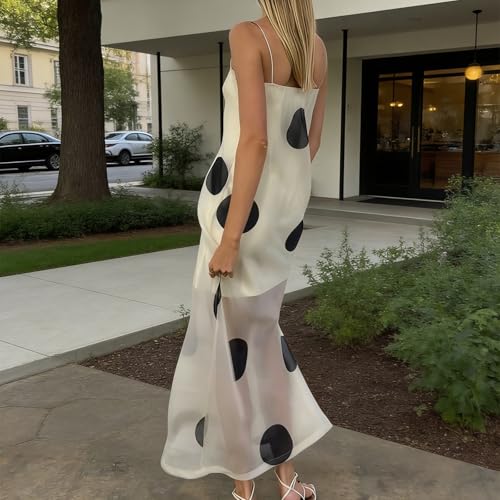 Image of SOOKABEILA Women Y2k Boho Maxi Dress Floral Lace Sheer Tiered Flowy Cami Long Dress 2025 Summer Smocked Beach Sundress