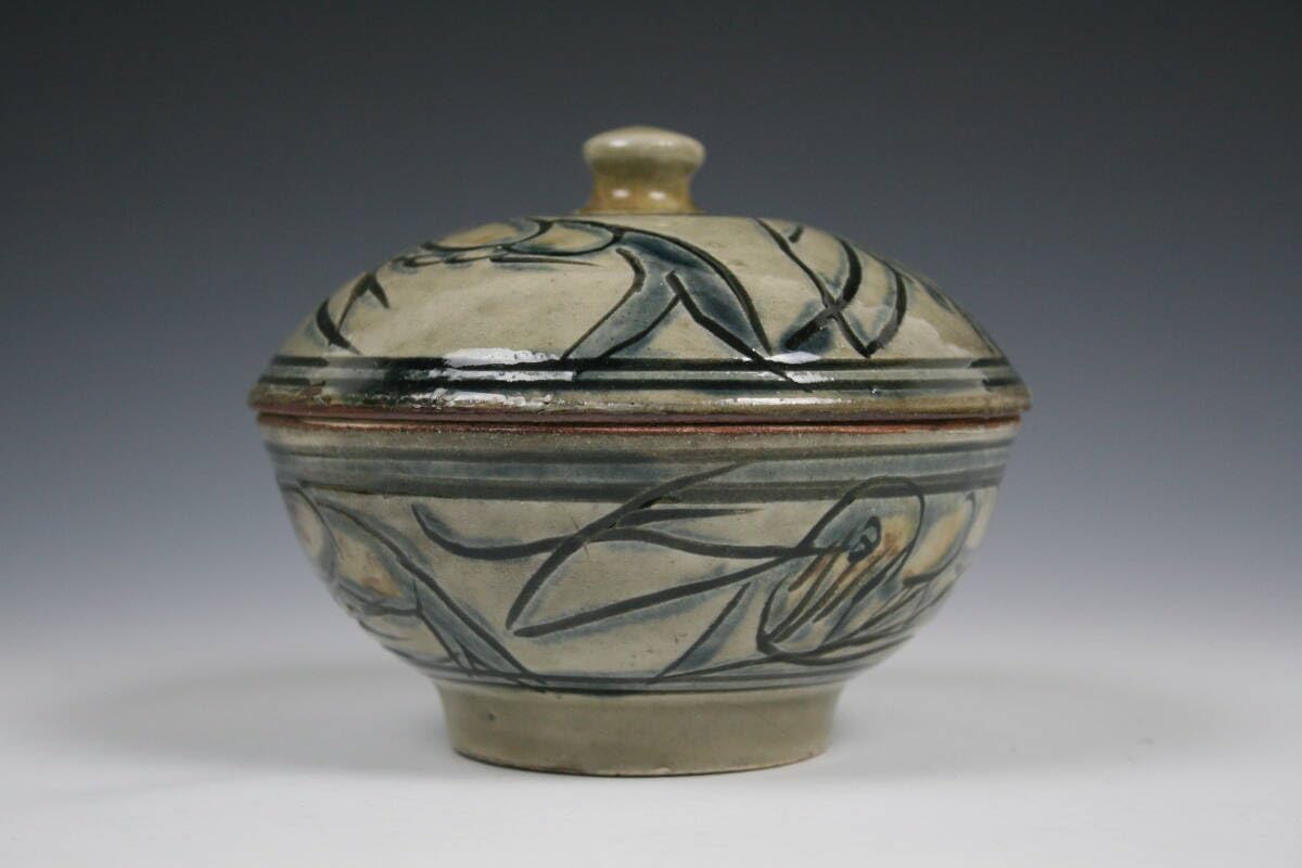 ◆金城次郎　 海老文　タラフ　菓子器蓋物 壺屋焼 人間国宝 金城次郎 作 海老文蓋物（タラフー） - WWW